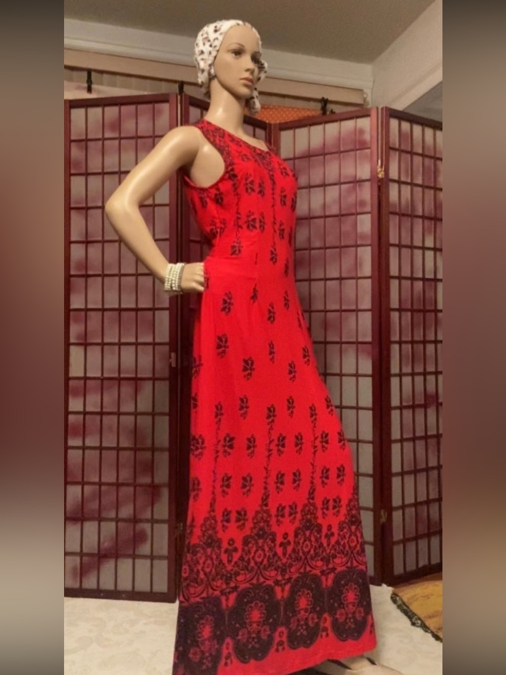 10085 red maxi with pockets size XL - Picture 5 of 9